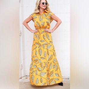 NWT!! || Hutch || Mandi Cap Sleeve Poplin Maxi Dress